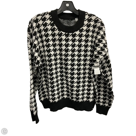 Sweater By Tahari In Black & White, Size: M