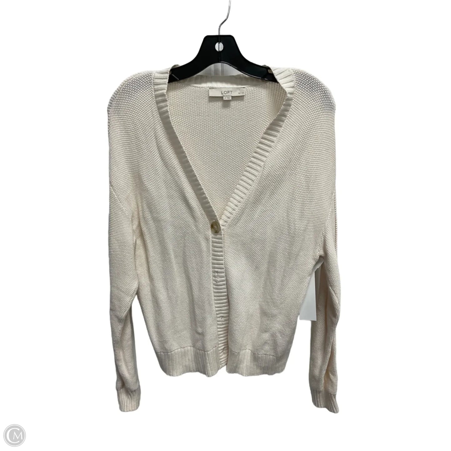 Cardigan By Loft In White, Size: Lp