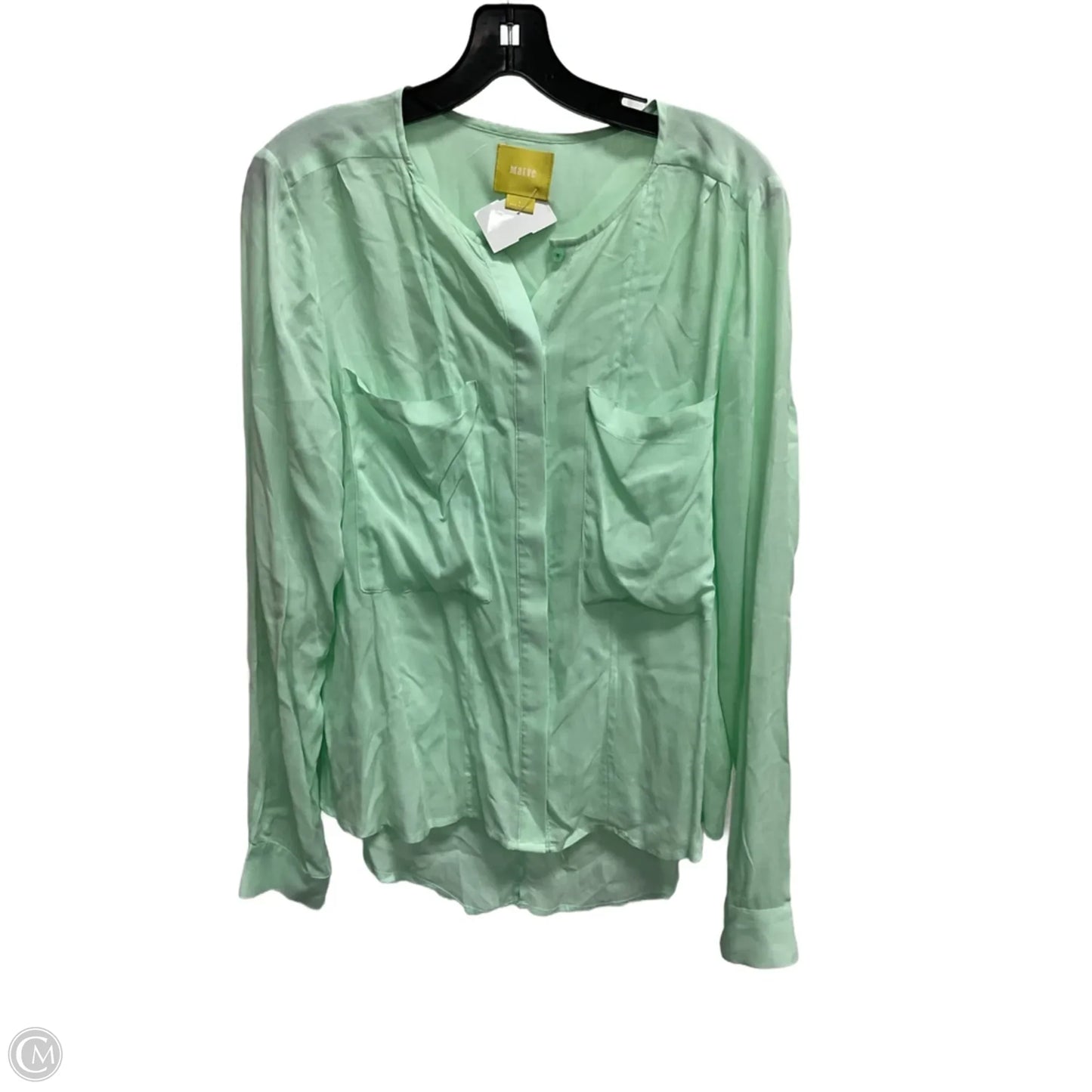 Top Long Sleeve By Maeve In Green, Size: S