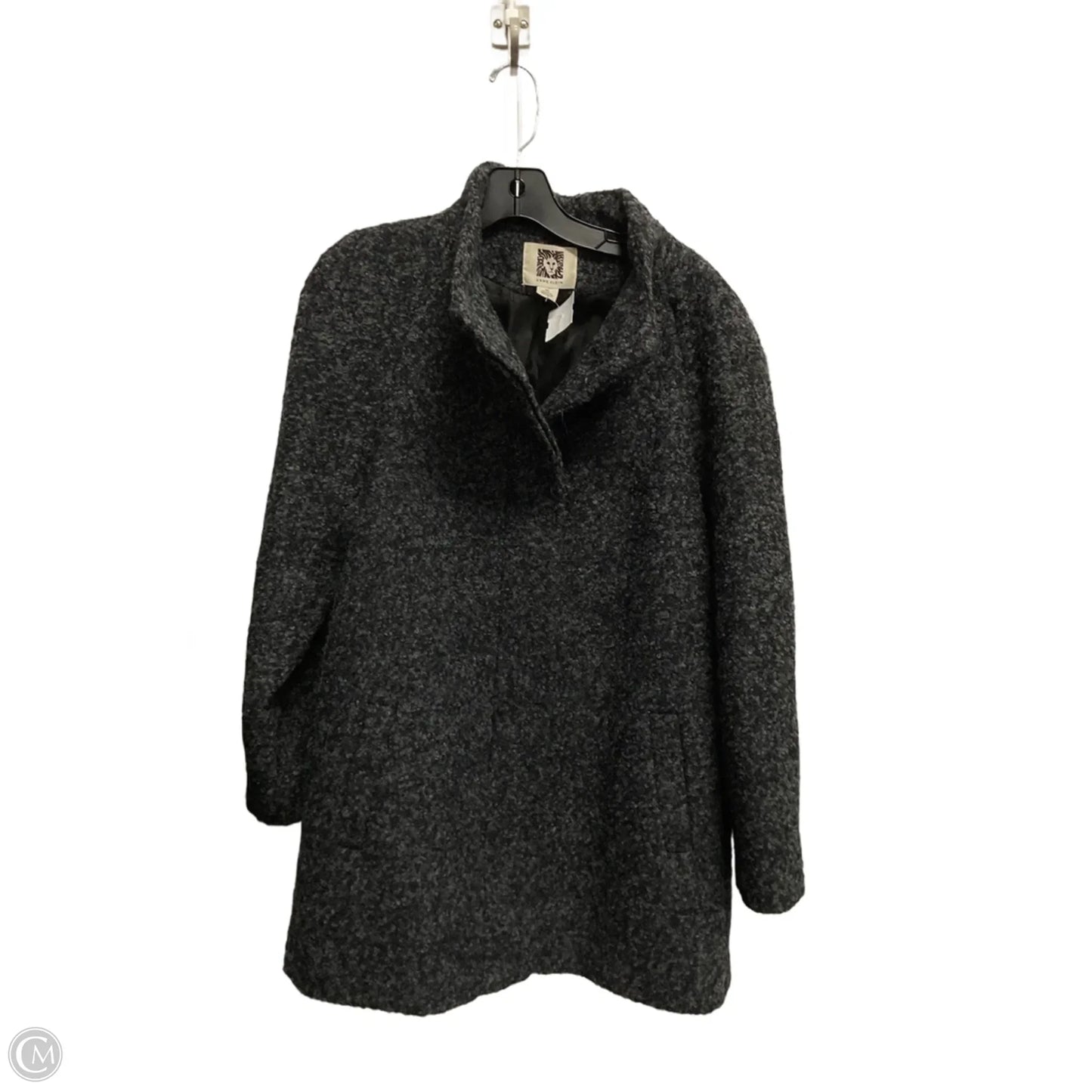 Coat Faux Fur & Sherpa By Anne Klein In Grey, Size: Xl