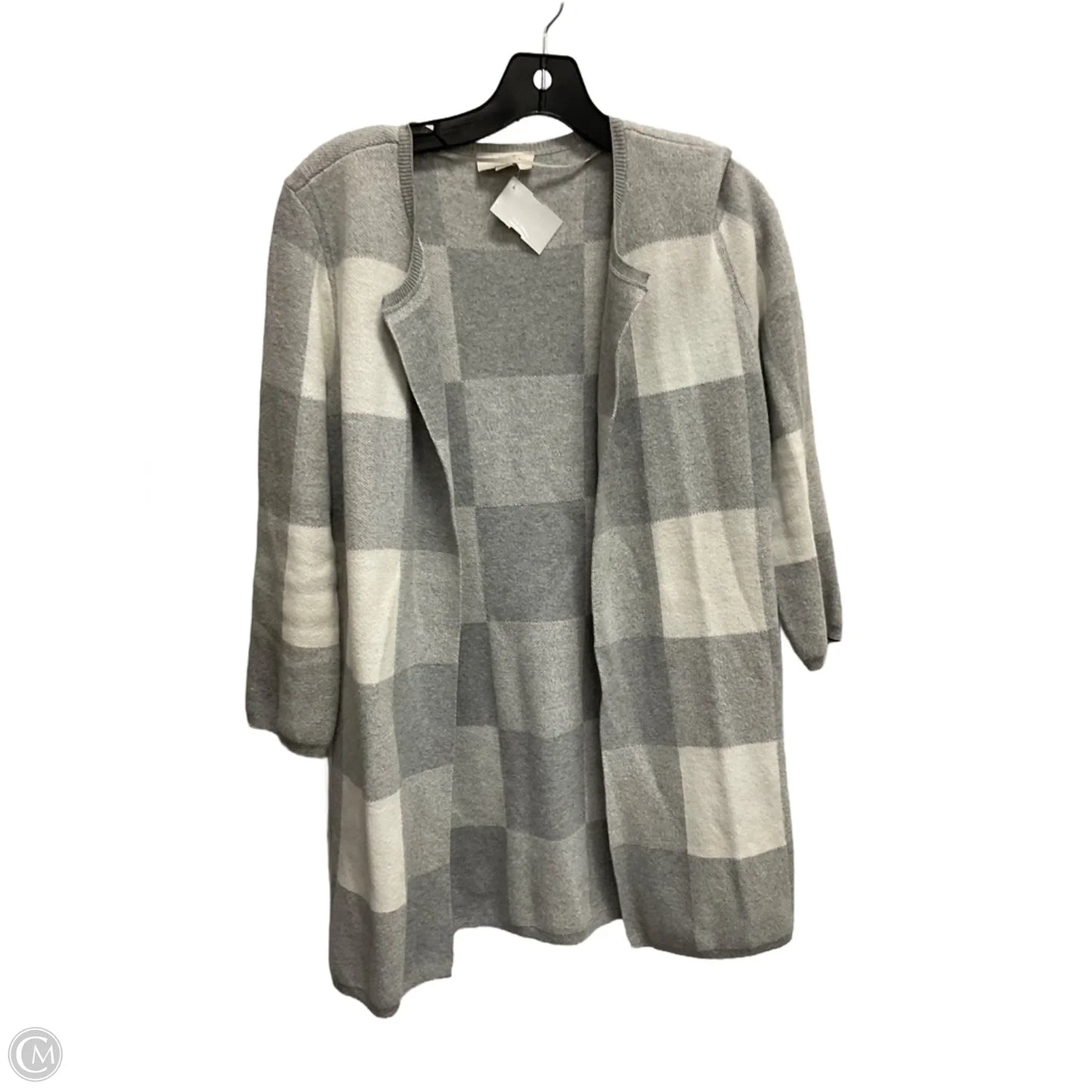 Sweater Cardigan By Loft In Grey, Size: Sp