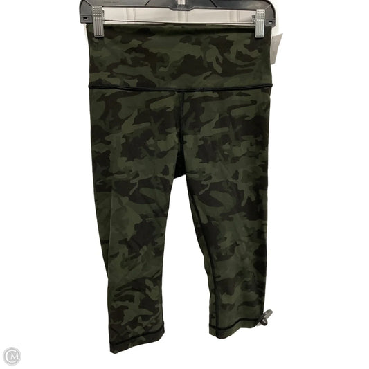 Athletic Capris By Lululemon In Camouflage Print, Size: M
