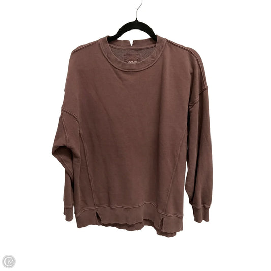 Sweatshirt Crewneck By Aerie In Brown, Size: M