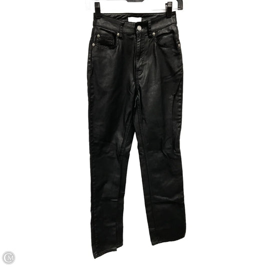 Jeans Straight By H&m In Black Denim, Size: 0