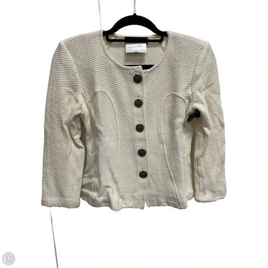 Cardigan Luxury Designer By St John Collection In Cream, Size: S
