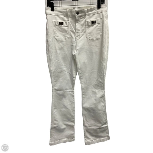 Jeans Flared By White House Black Market In White Denim, Size: 6