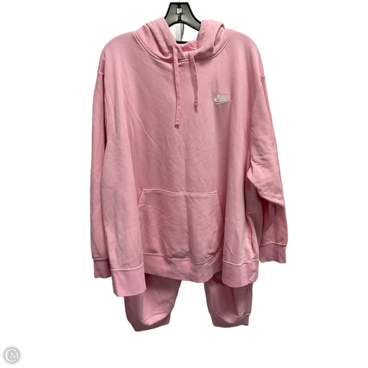 Athletic Pants 2pc By Nike In Pink, Size: 4x