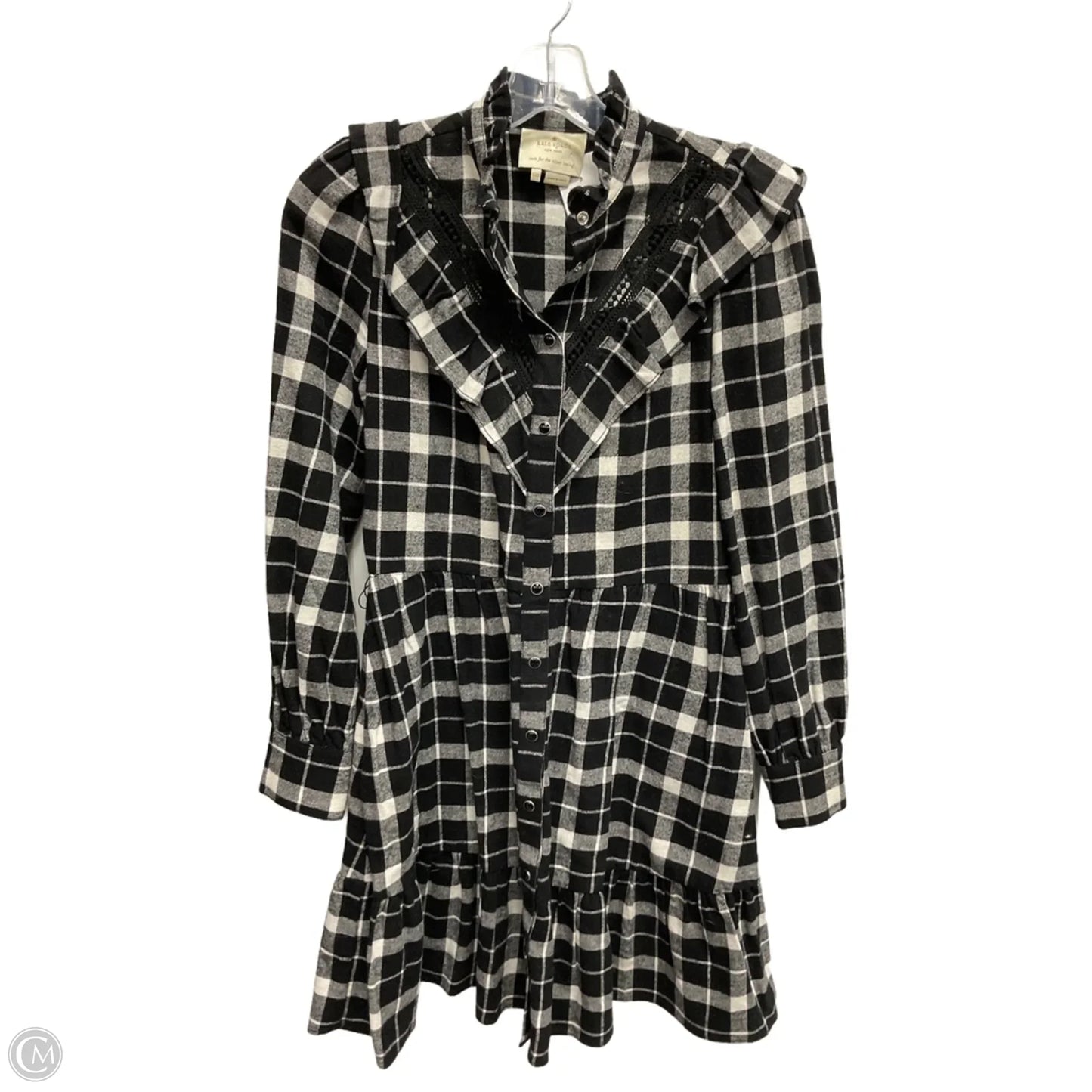 Dress Designer By Kate Spade In Plaid Pattern, Size: Xxs