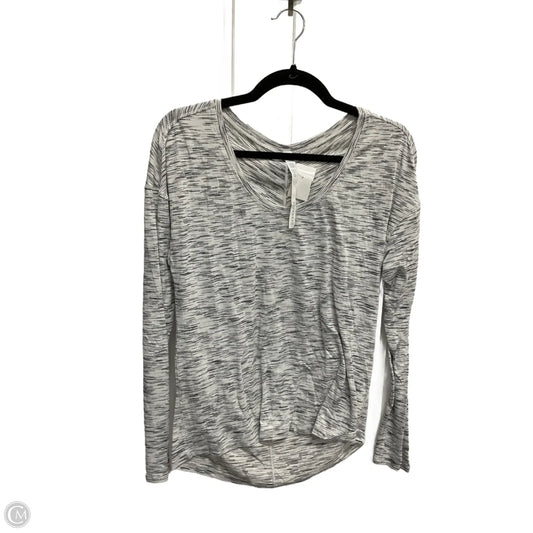 Athletic Top Long Sleeve Crewneck By Lululemon In Grey, Size: S