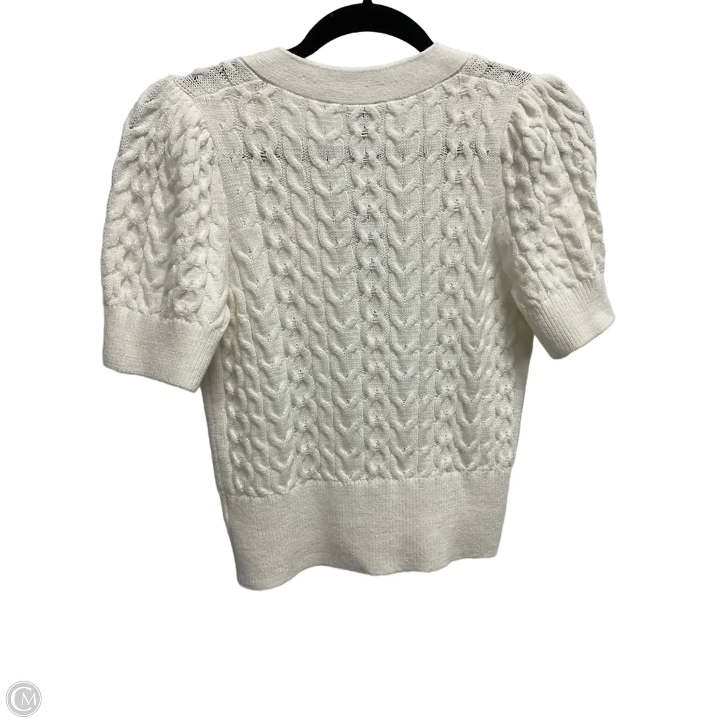 Sweater Short Sleeve By Express In White, Size: S