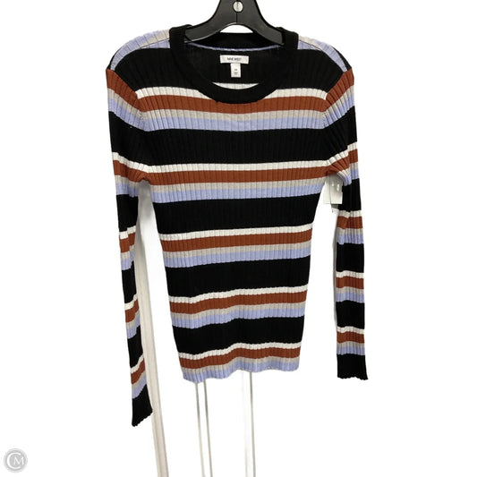 Top Long Sleeve By Nine West In Striped Pattern, Size: M