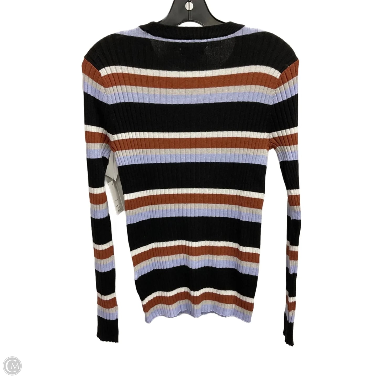 Top Long Sleeve By Nine West In Striped Pattern, Size: M