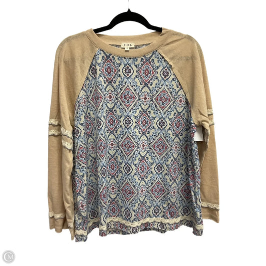 Top Long Sleeve By Pol In Multi-colored, Size: S