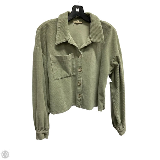 Top Long Sleeve By Madewell In Green, Size: M