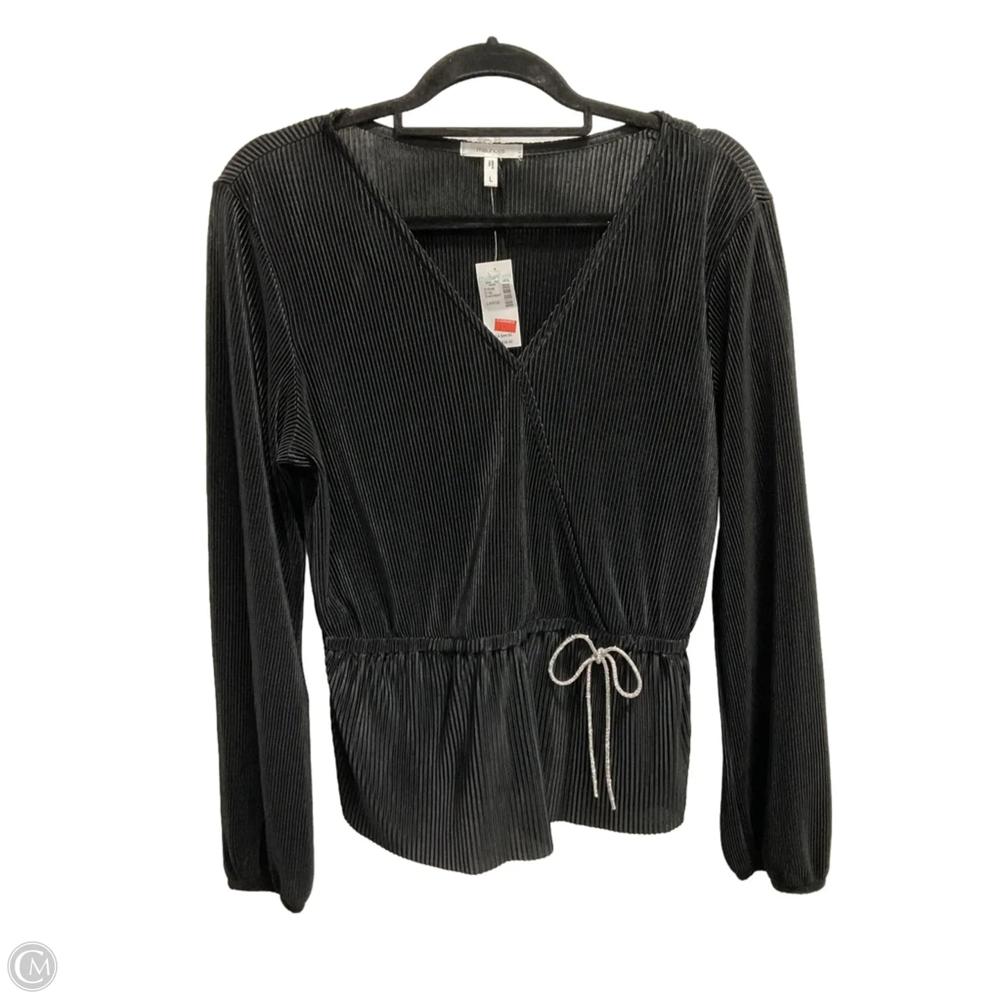 Top Long Sleeve By Maurices In Black, Size: L