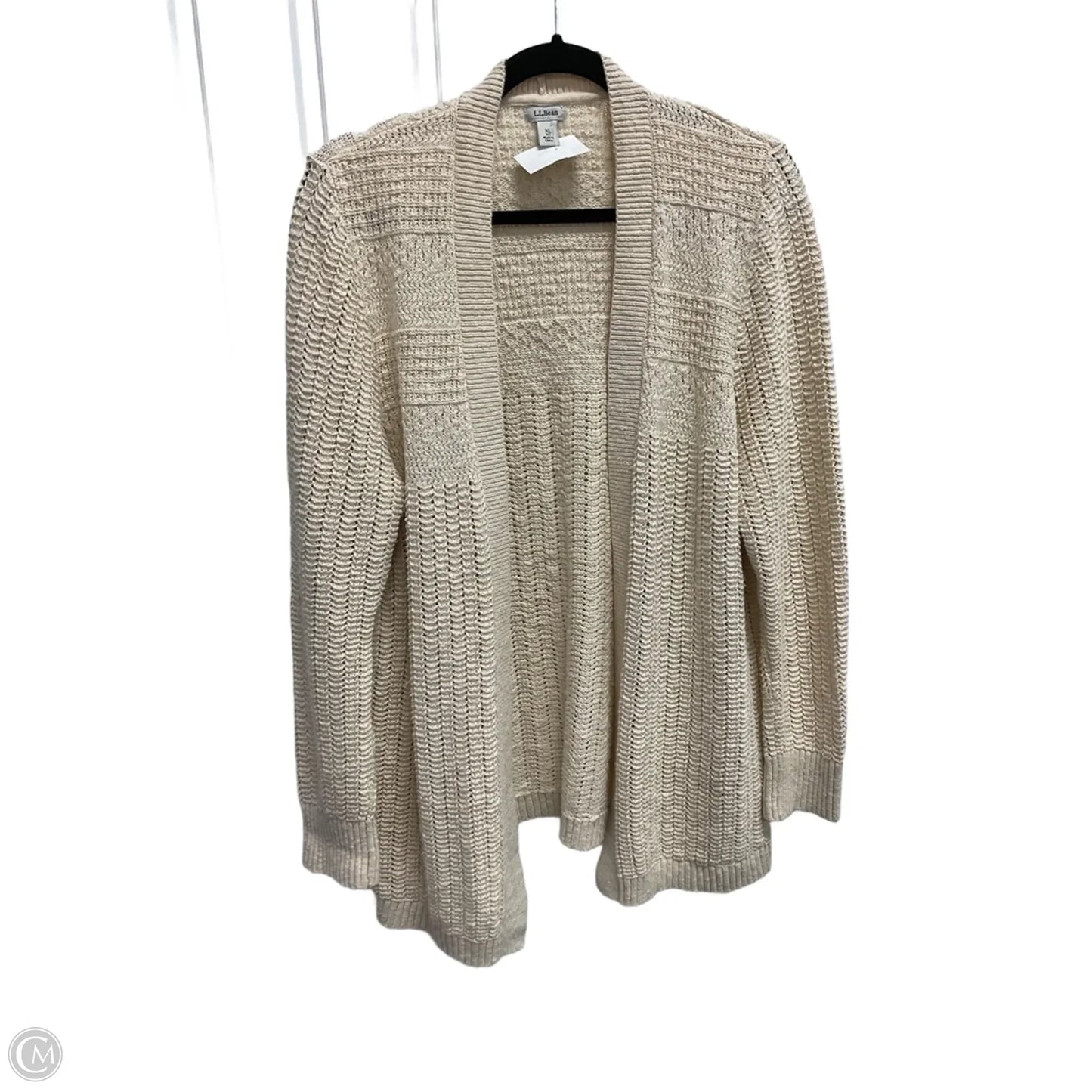 Sweater Cardigan By L.l. Bean In Cream, Size: Xl