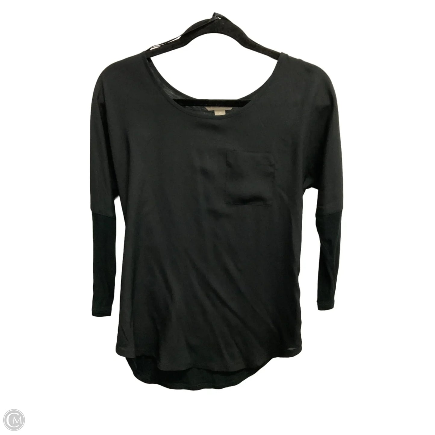 Top 3/4 Sleeve By Banana Republic In Black, Size: Xs