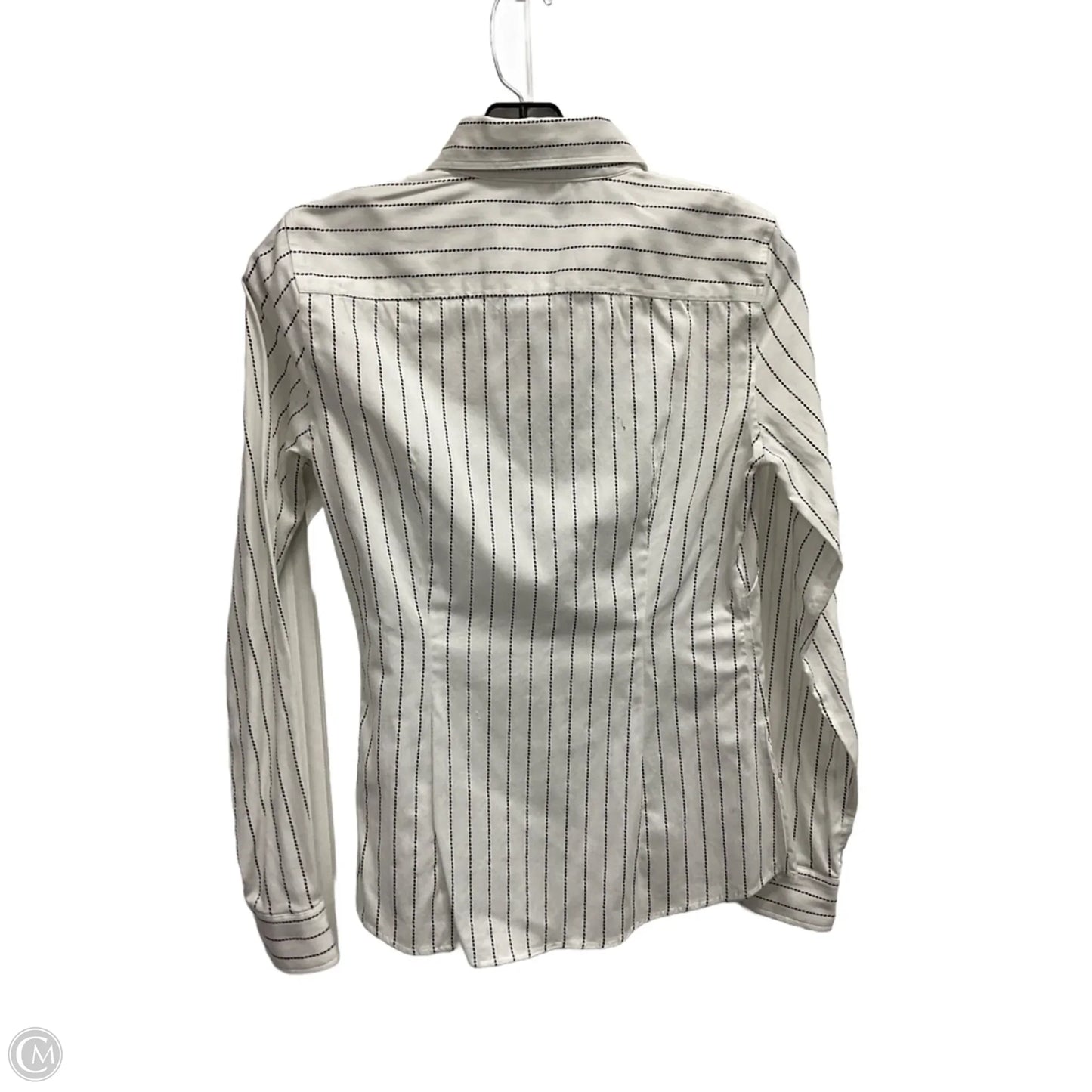 Blouse Long Sleeve By Banana Republic In Striped Pattern, Size: S