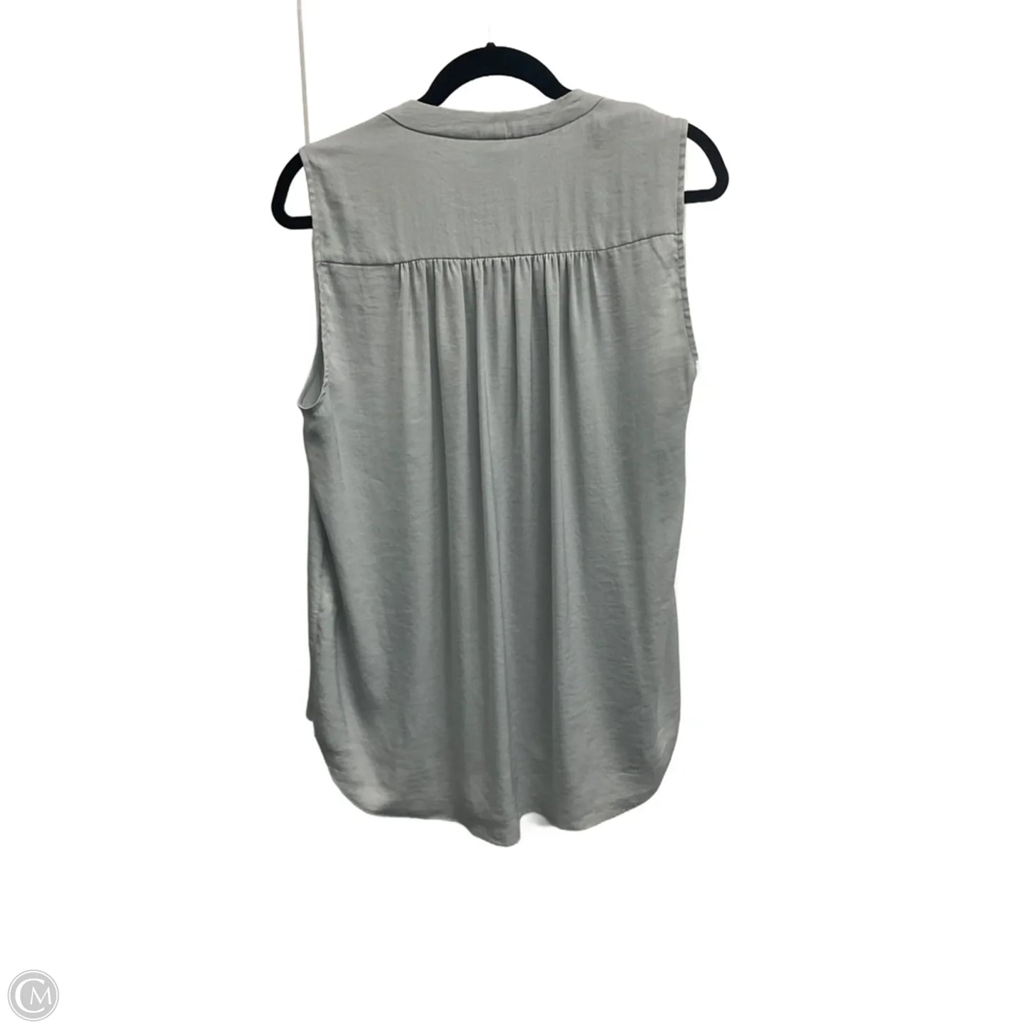 Blouse Sleeveless By Alfani In Silver, Size: L