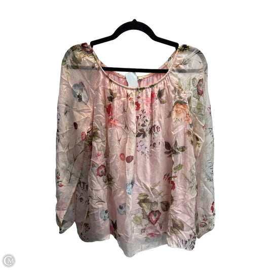 Blouse Long Sleeve By Cmc In Floral Print, Size: S