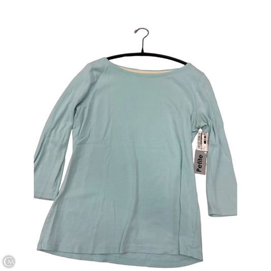 Top 3/4 Sleeve Basic By Talbots In Aqua, Size: Mp