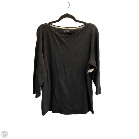 Top 3/4 Sleeve Basic By Talbots In Black, Size: 2x