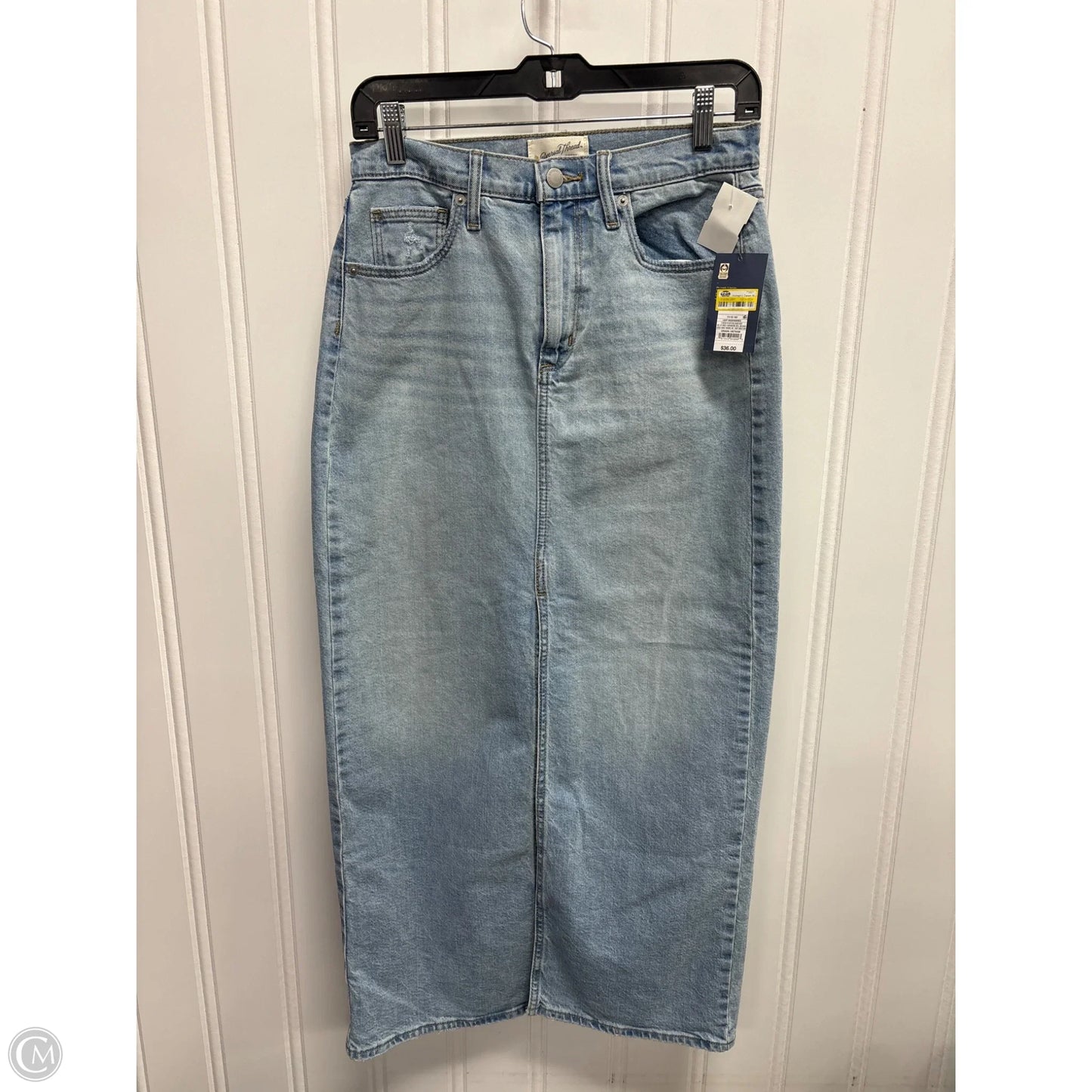 Skirt Maxi By Universal Thread In Blue Denim, Size: 6