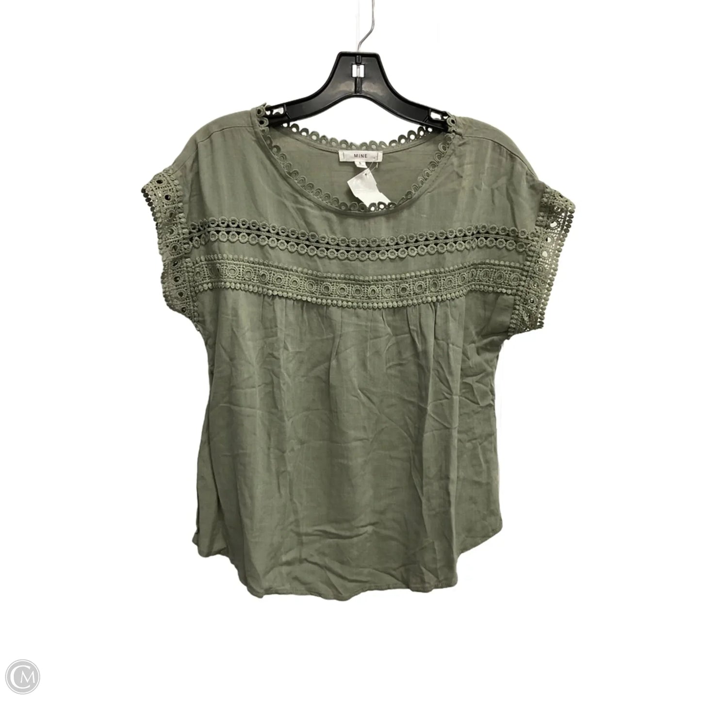 Top Short Sleeve By Mine In Green, Size: S