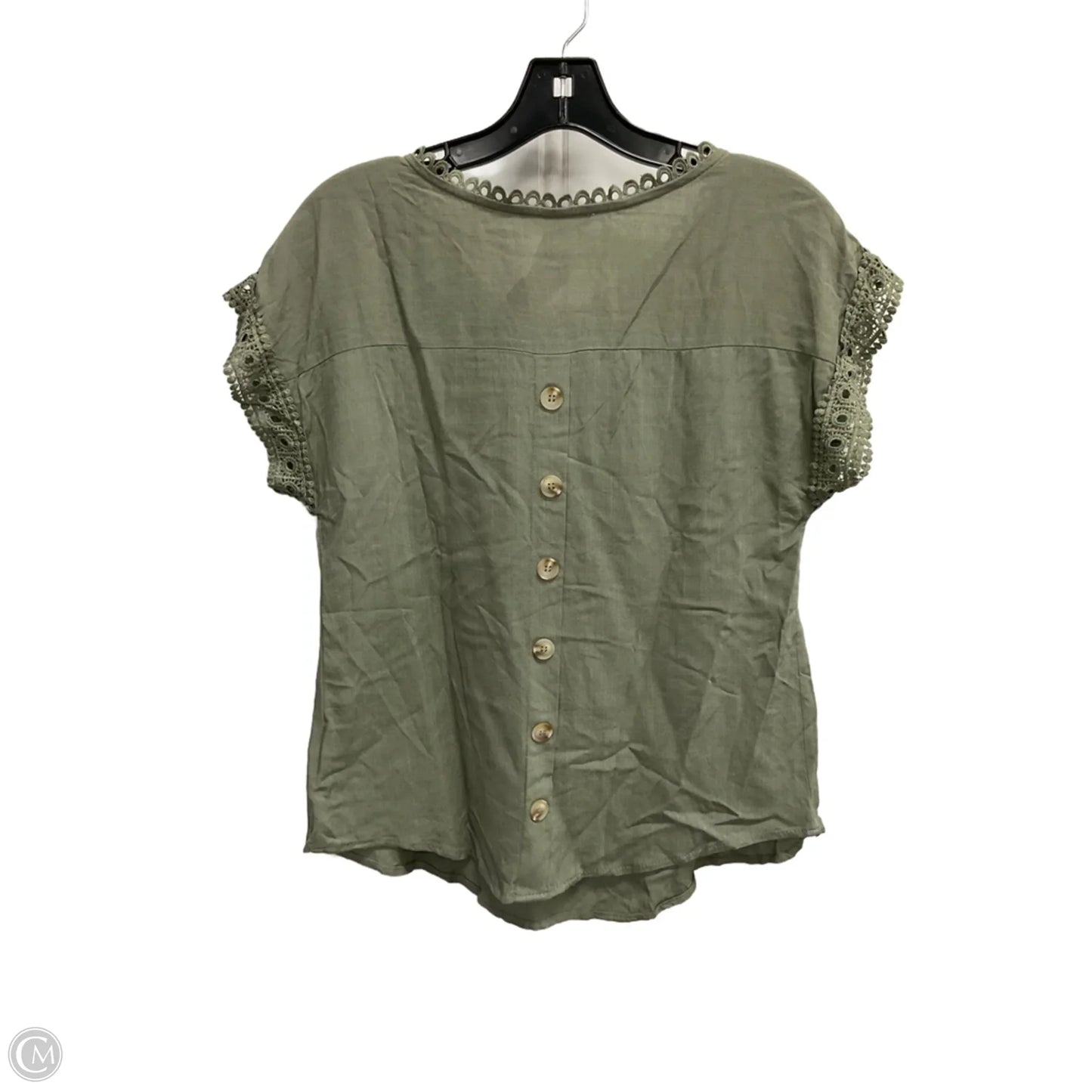 Top Short Sleeve By Mine In Green, Size: S
