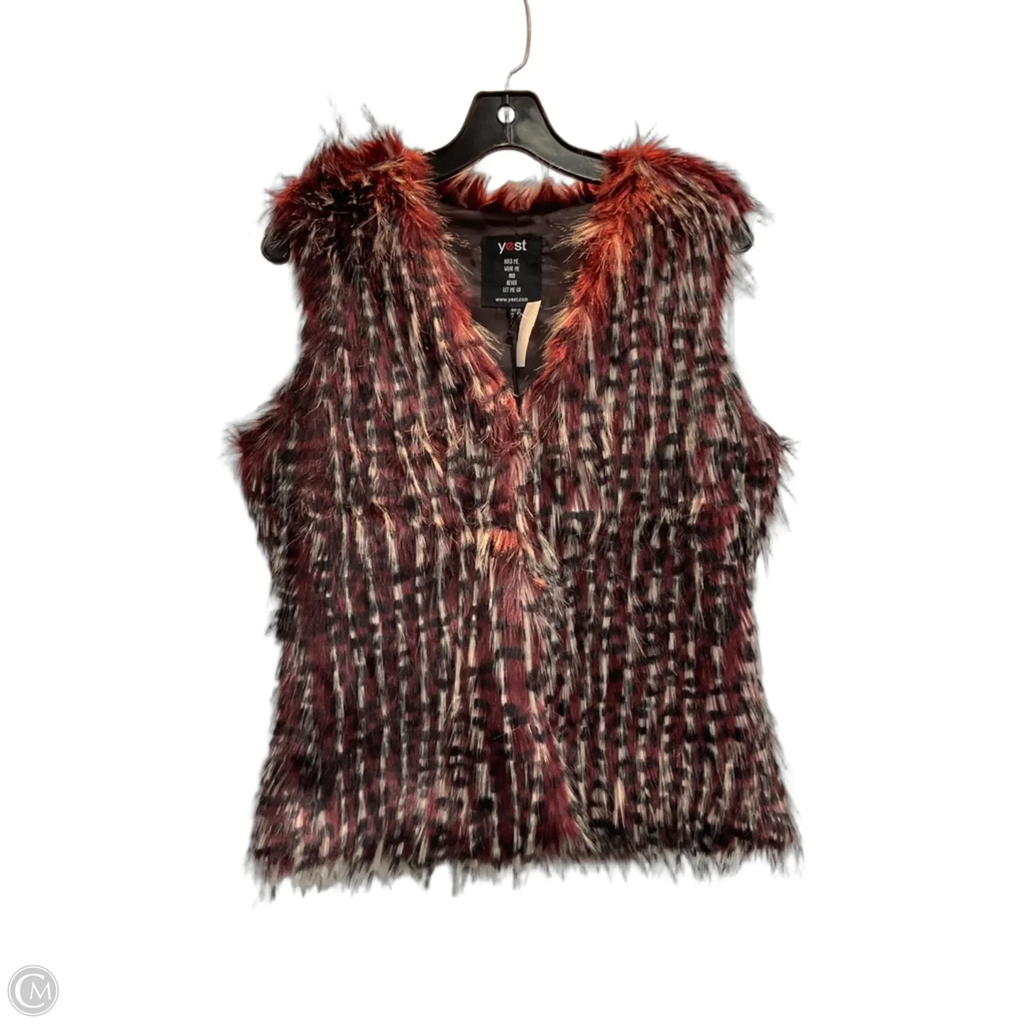 Vest Faux Fur & Sherpa By Yest In Red, Size: S