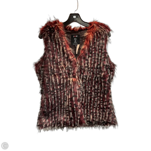 Vest Faux Fur & Sherpa By Yest In Red, Size: S