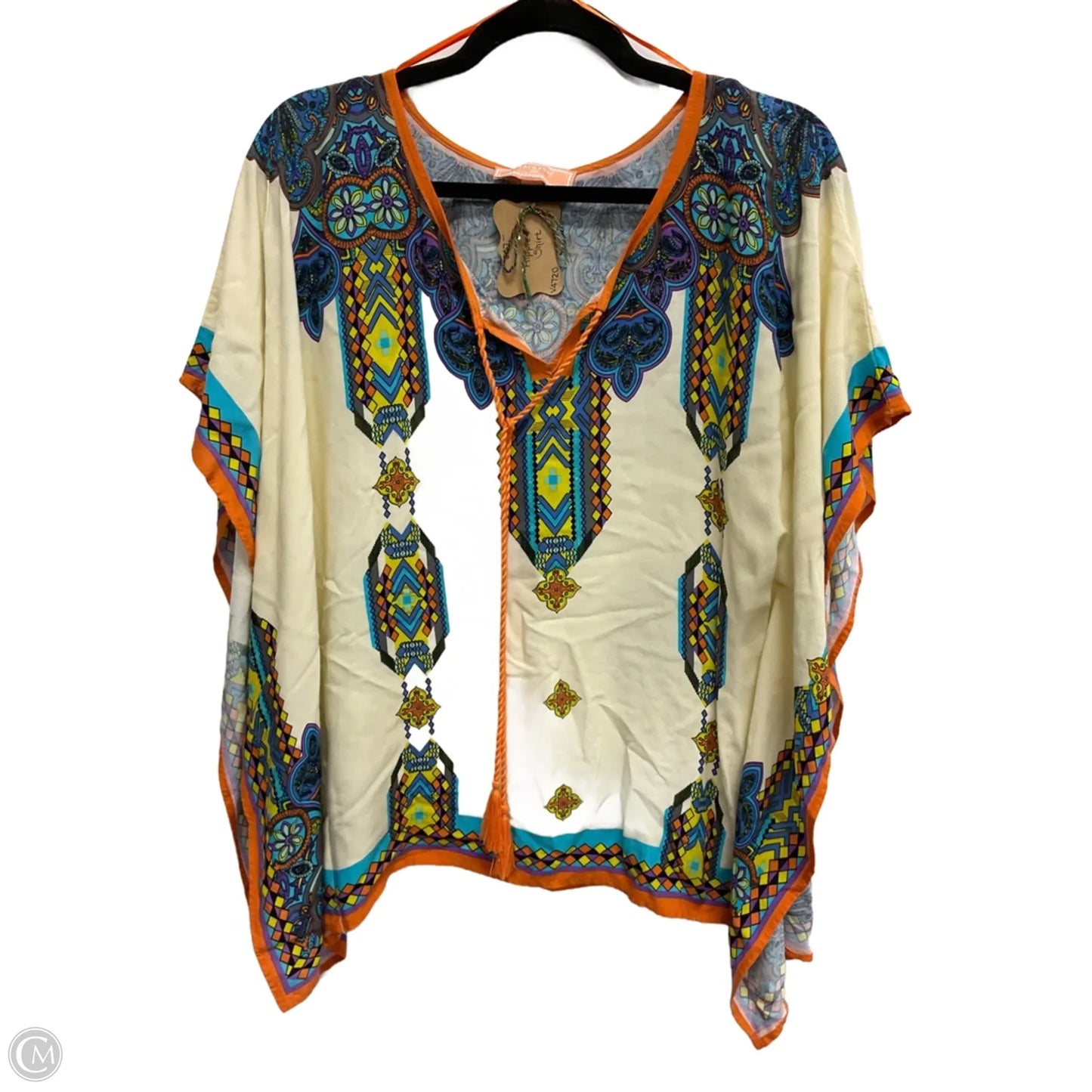 Top Short Sleeve By Clothes Mentor In Geometric Pattern, Size: M