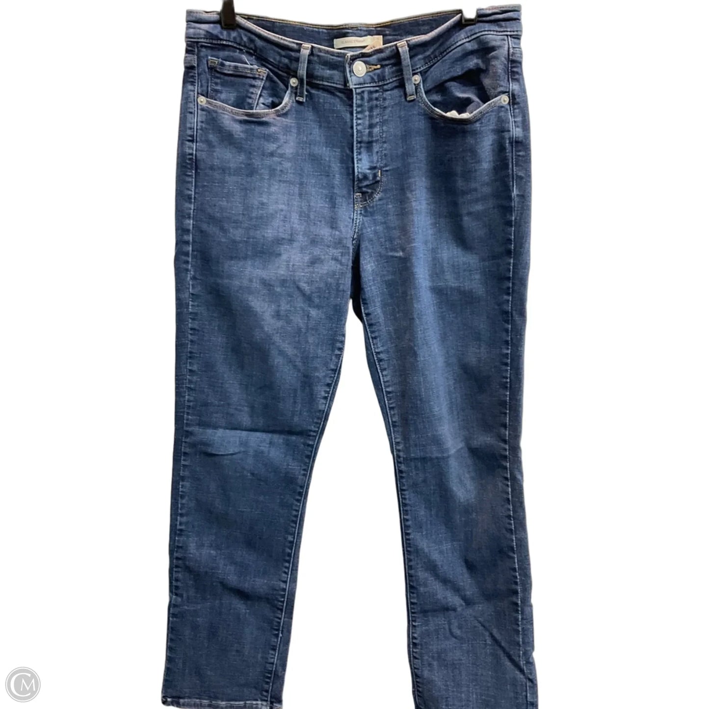 Jeans Straight By Levis In Blue Denim, Size: 8