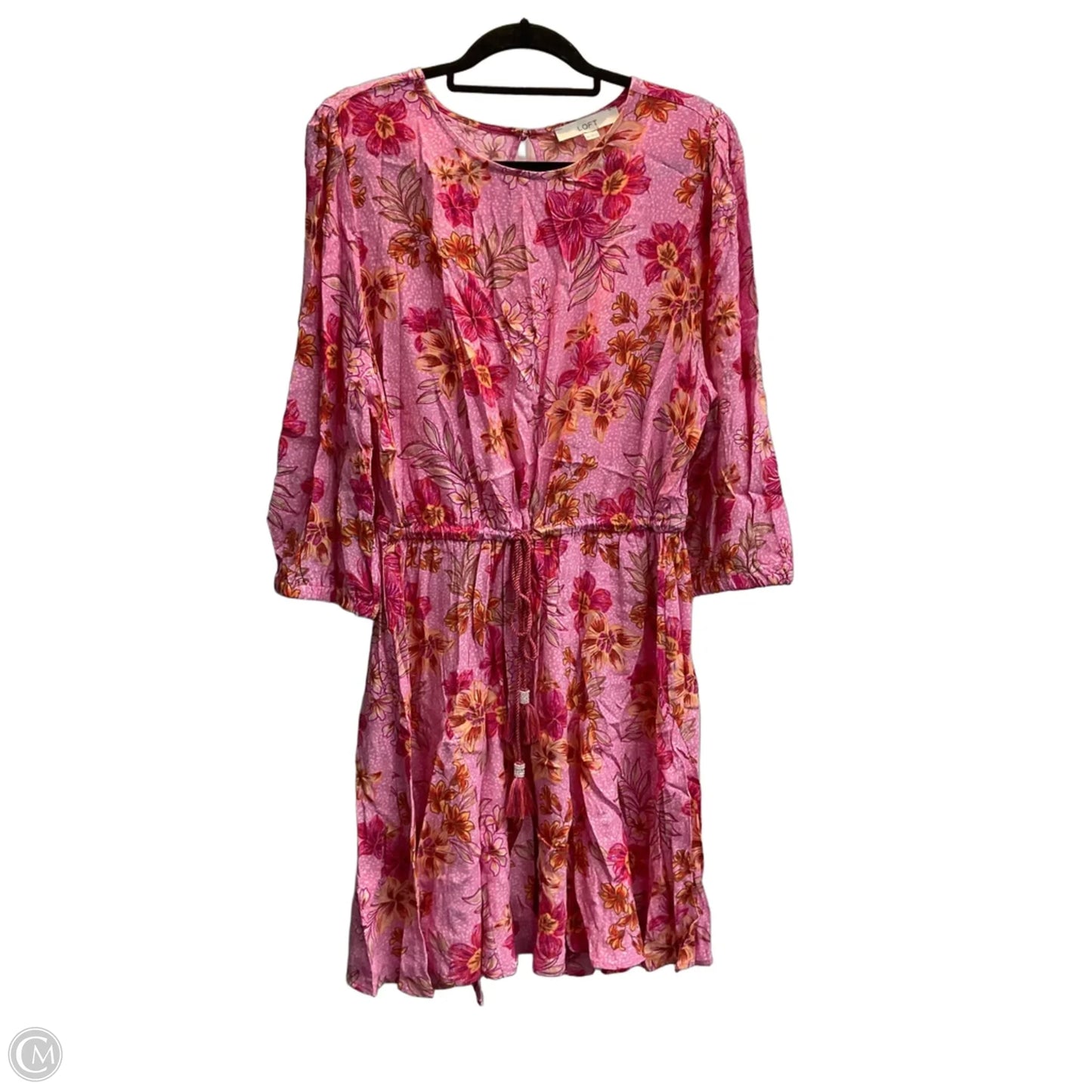 Dress Casual Midi By Loft In Pink, Size: Xl