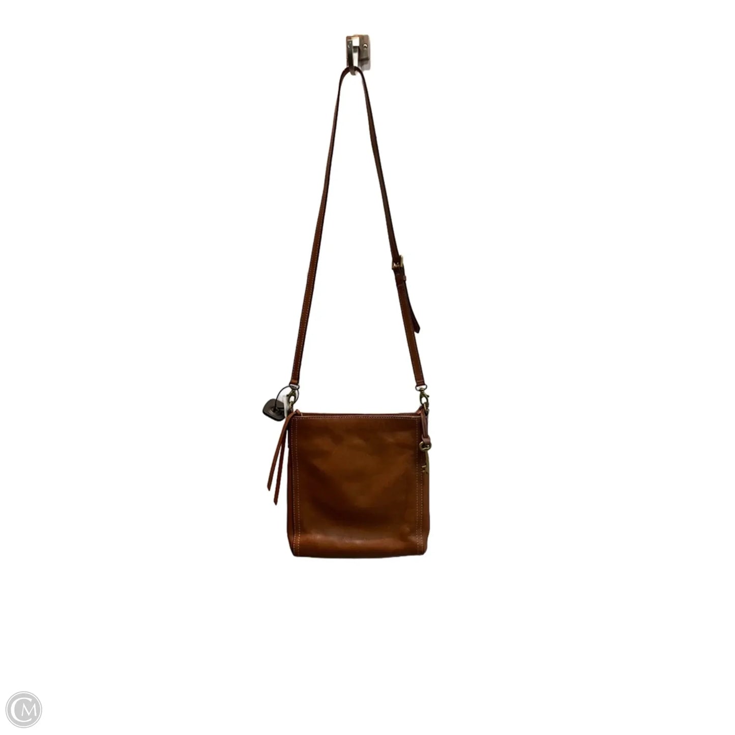 Crossbody Leather By Fossil, Size: Medium