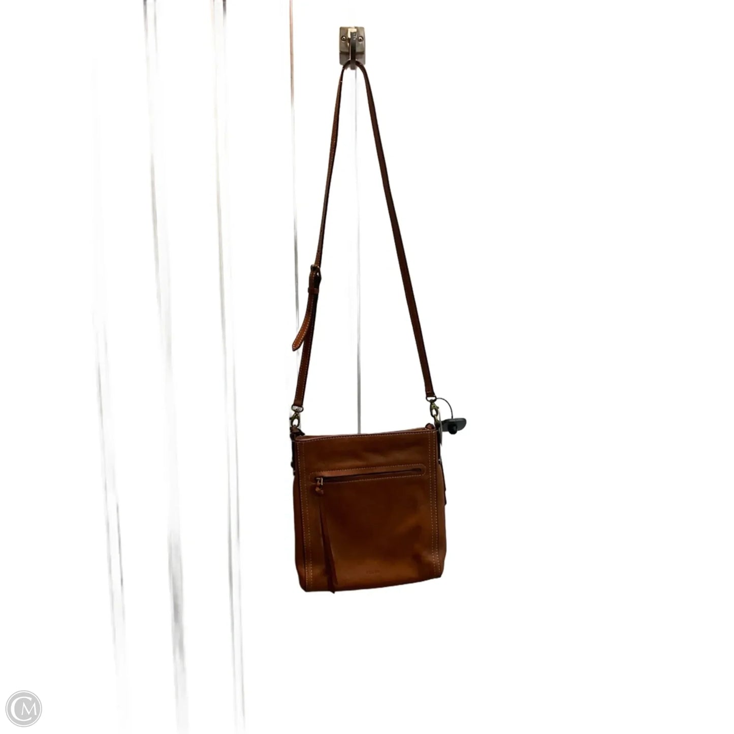 Crossbody Leather By Fossil, Size: Medium
