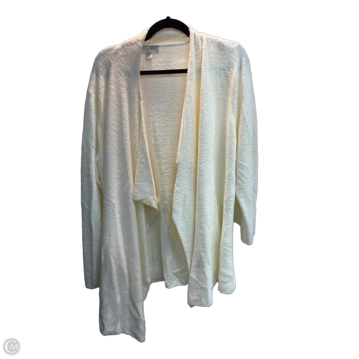 Sweater Cardigan By Barefoot Dreams In White, Size: 1x