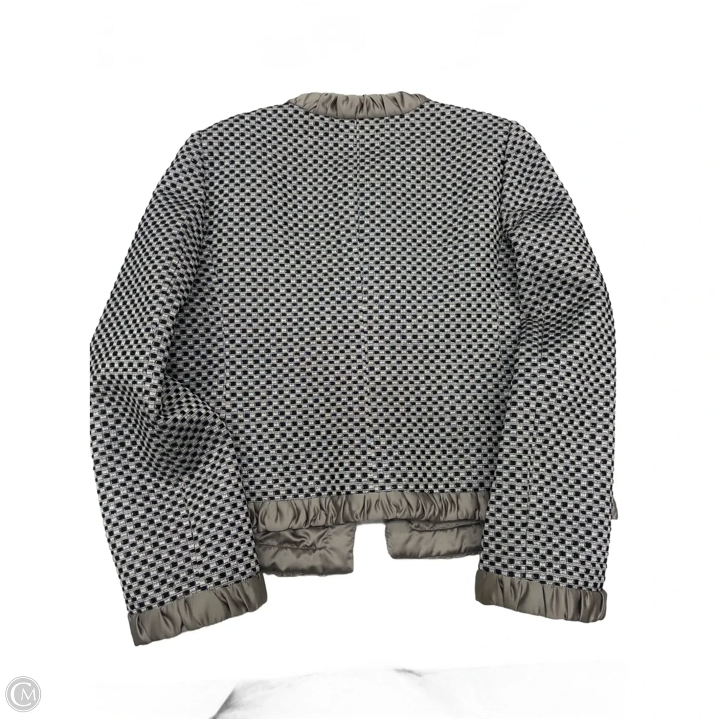 Jacket Luxury Designer By Armani In Checkered Pattern, Size: M