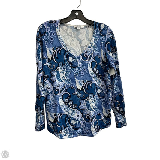 Top Long Sleeve By Chicos In Blue, Size: S