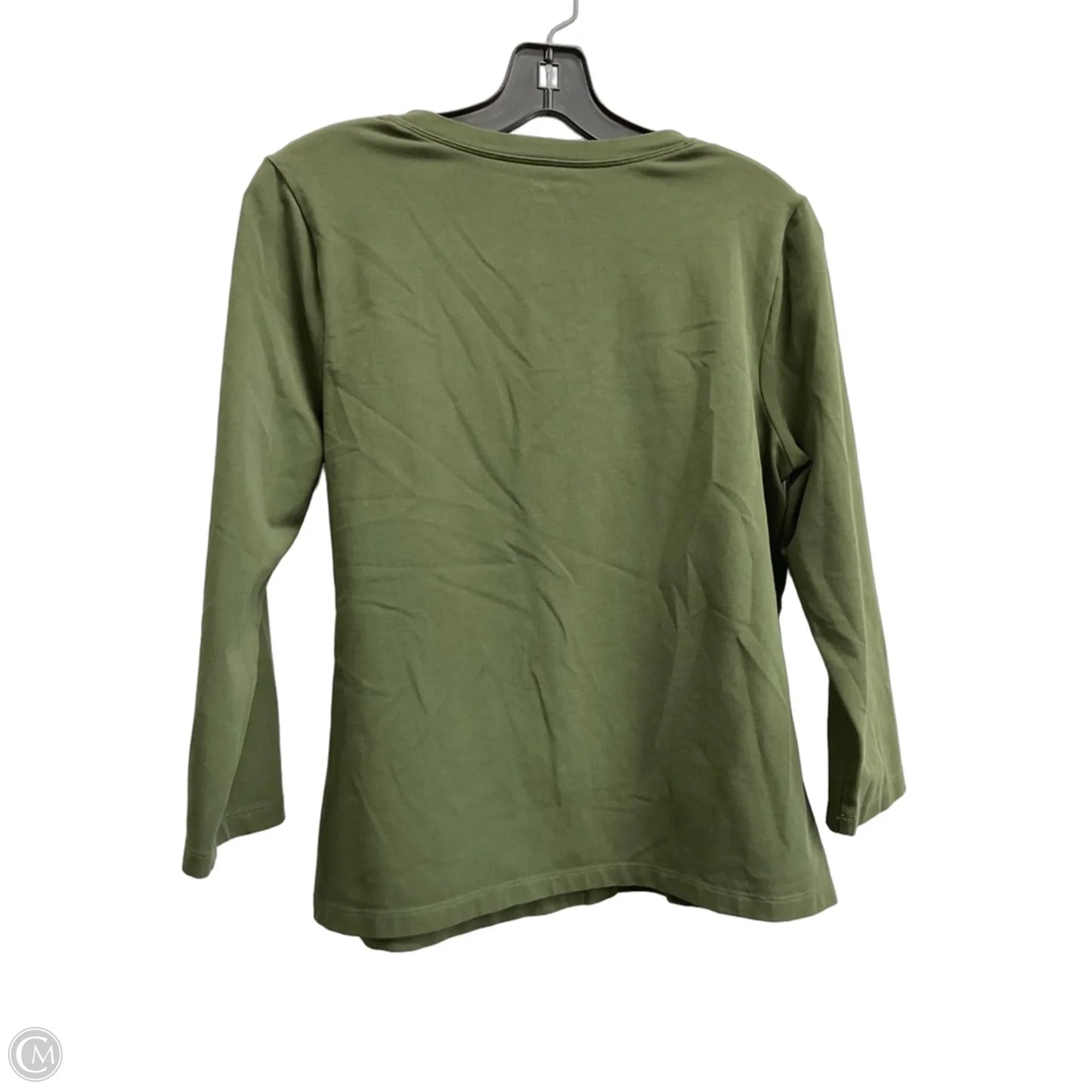 Top 3/4 Sleeve Basic By Chicos In Green, Size: M