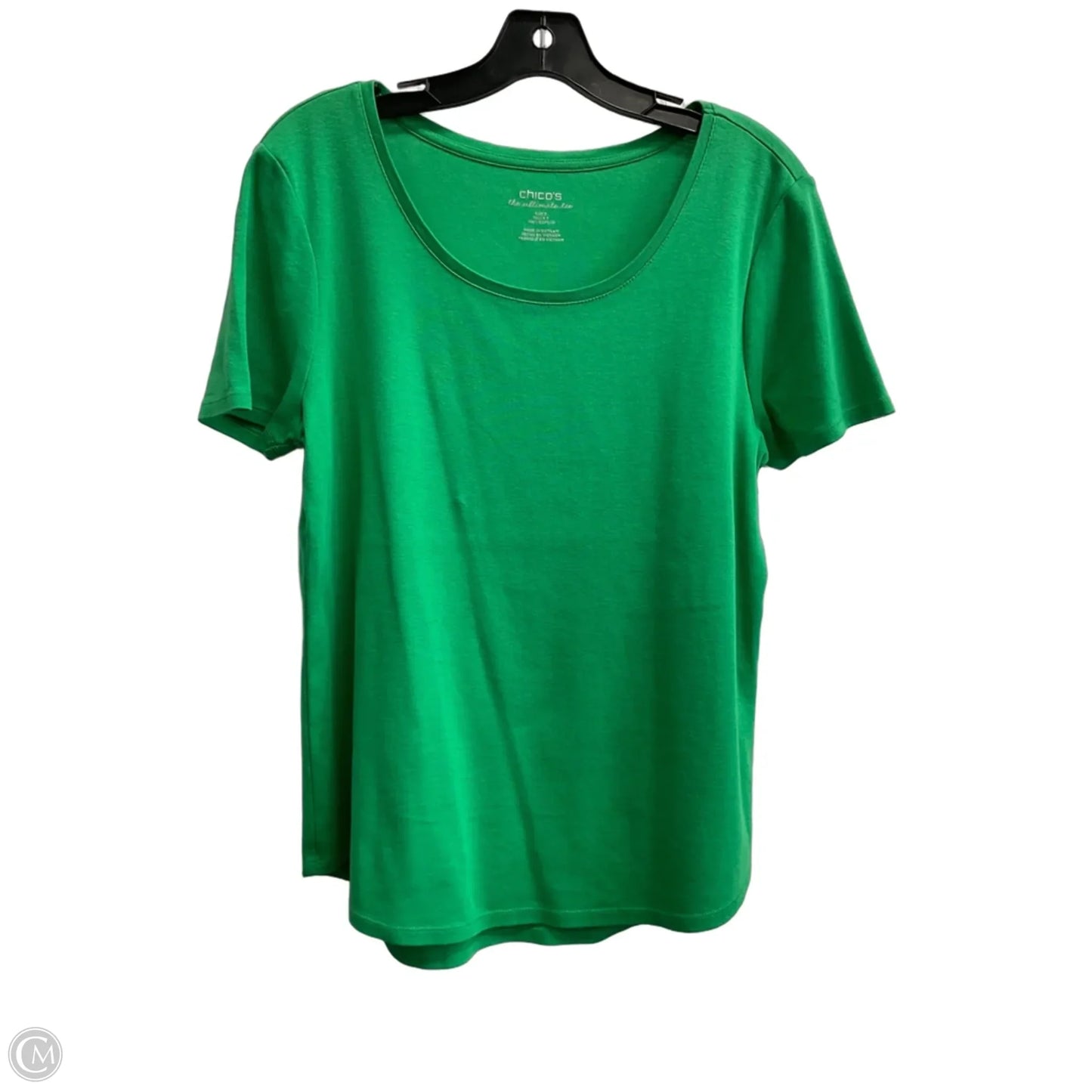 Top Short Sleeve Basic By Chicos In Grey, Size: L