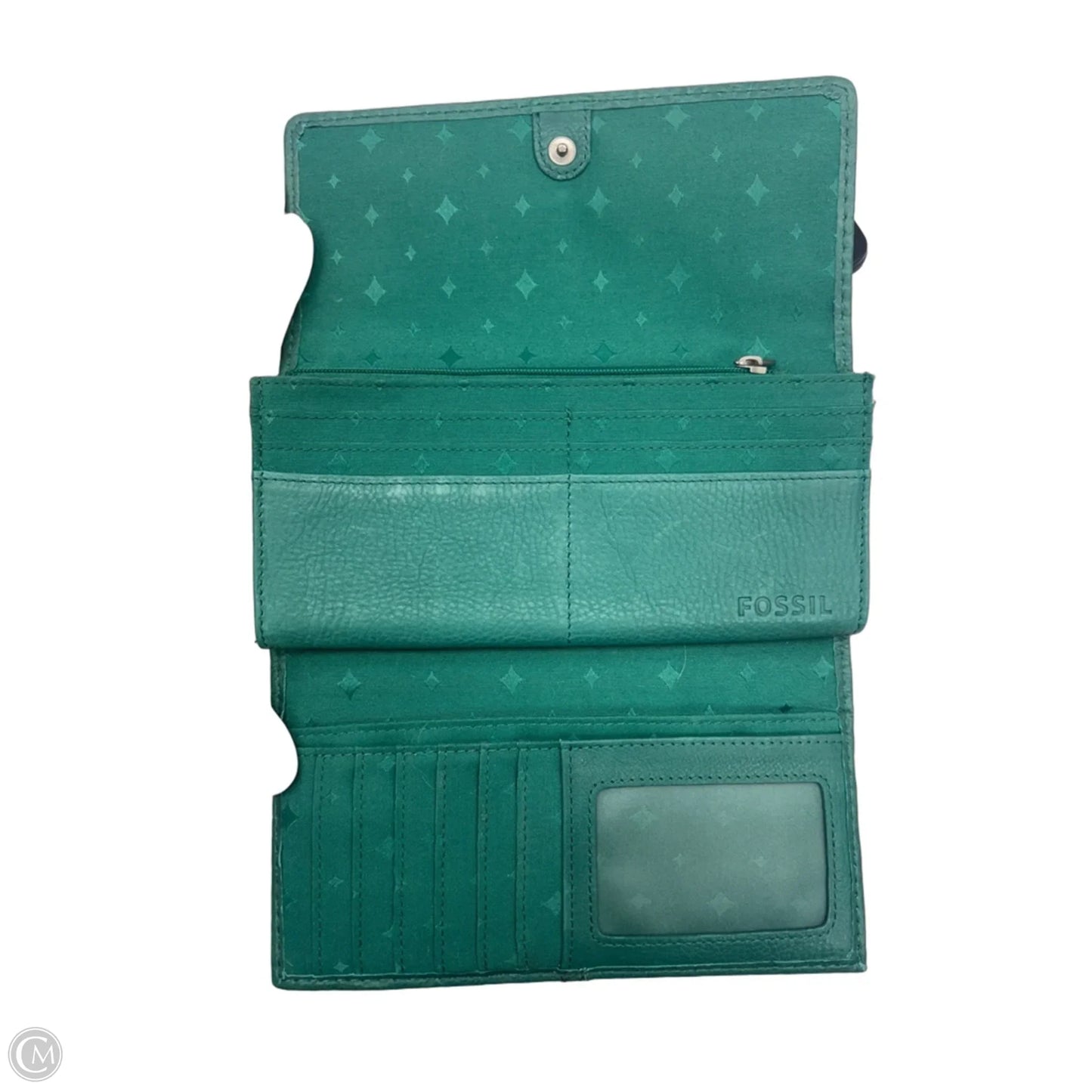 Wallet Leather By Fossil, Size: Medium