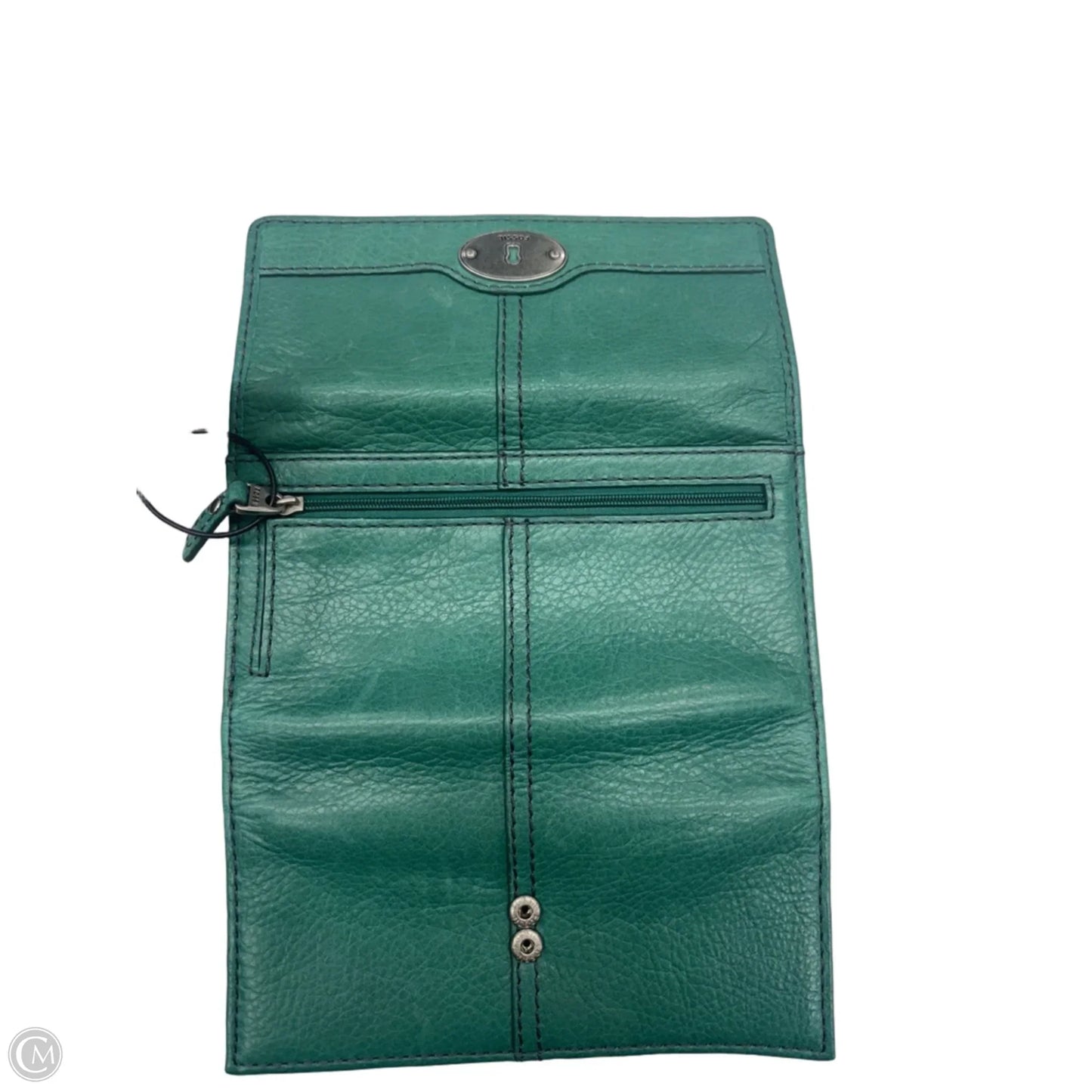 Wallet Leather By Fossil, Size: Medium