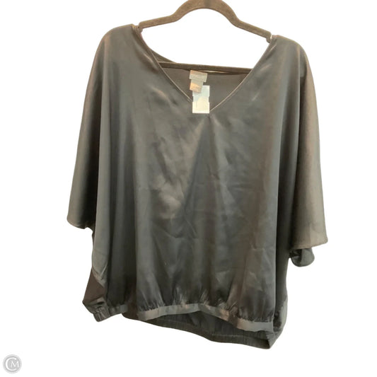 Top Short Sleeve By Chicos In Black, Size: L