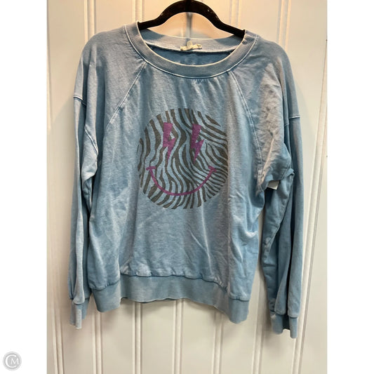 Sweatshirt Crewneck By Easel In Blue, Size: S