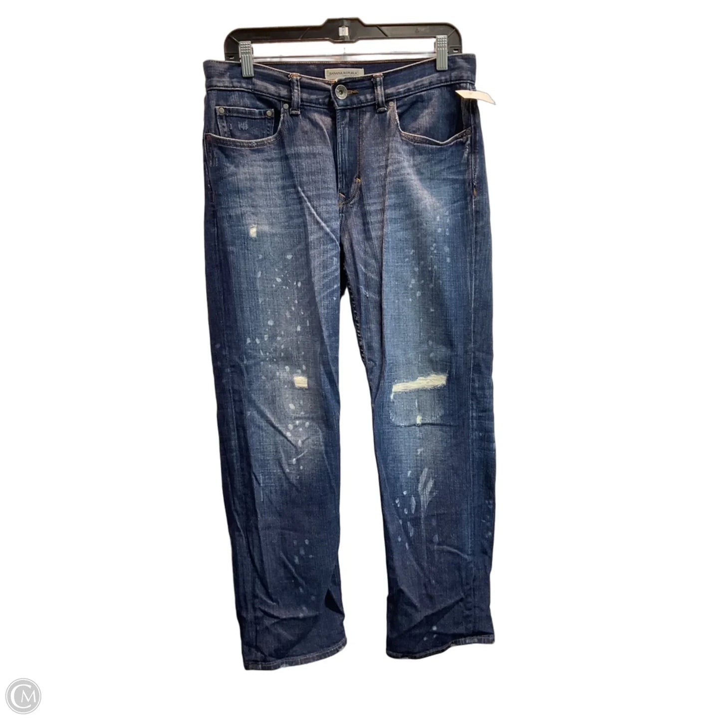 Jeans Straight By Banana Republic In Blue Denim, Size: 6