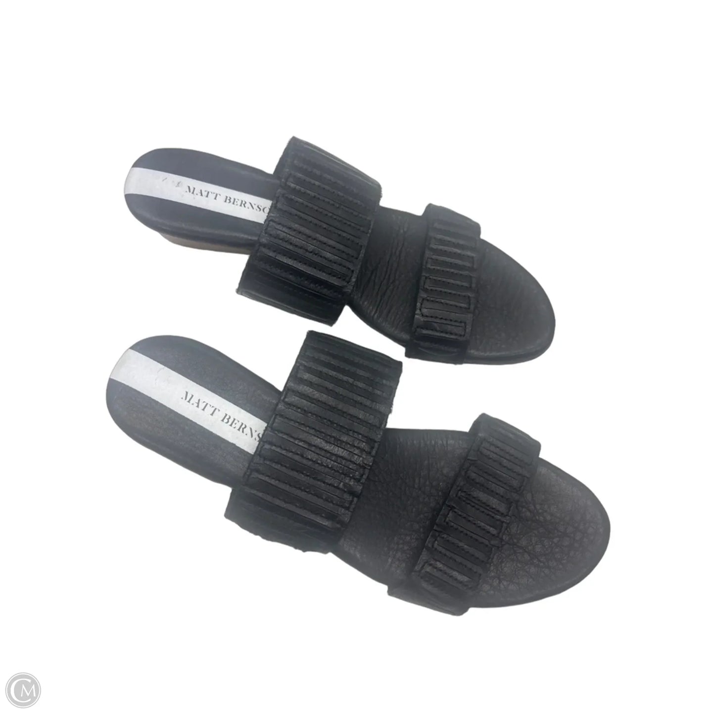 Sandals Heels Wedge By Cmc In Black, Size: 7