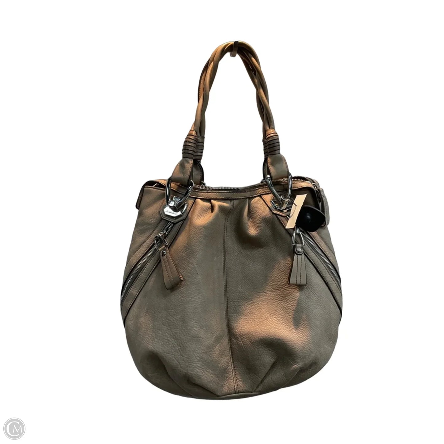Handbag Leather By B. Makowsky, Size: Medium