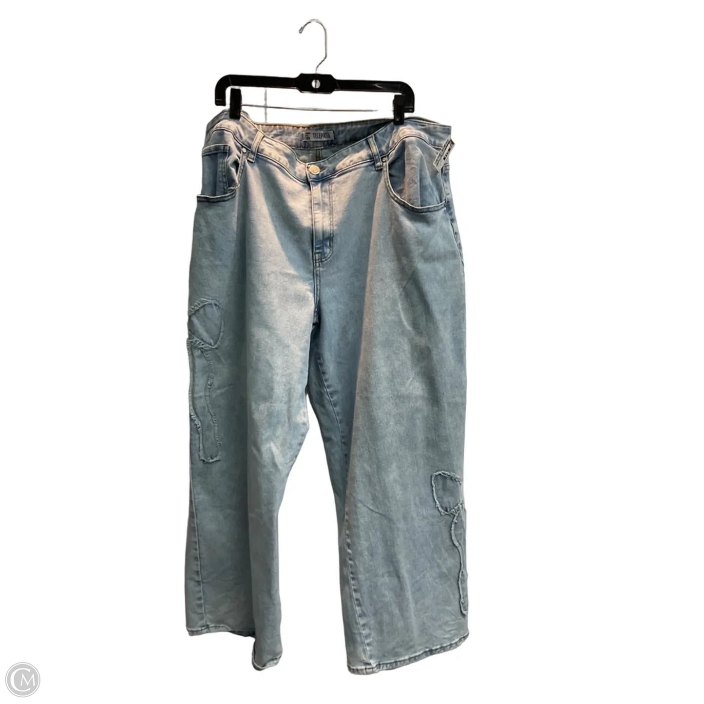 Jeans Wide Leg By Clothes Mentor In Blue Denim, Size: 22