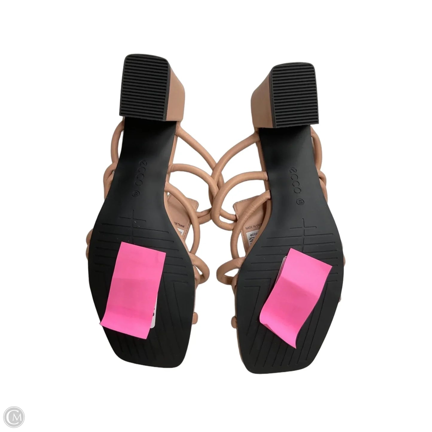 Sandals Heels Block By Ecco In Pink, Size: 9.5